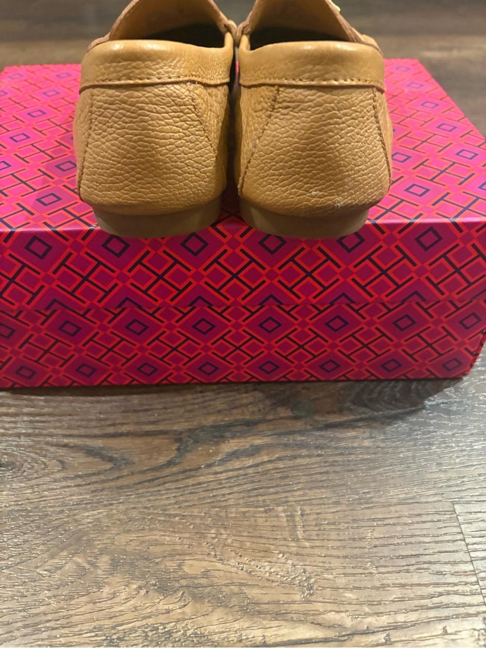 Coach Brown Leather Moccasin Loafers with Gold Plaque - Picture 6 of 6